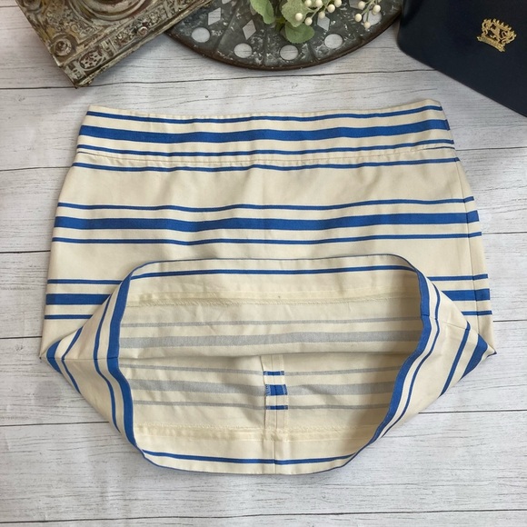 J.Crew Blue Striped Mini Skirt - Picture 6 of 7